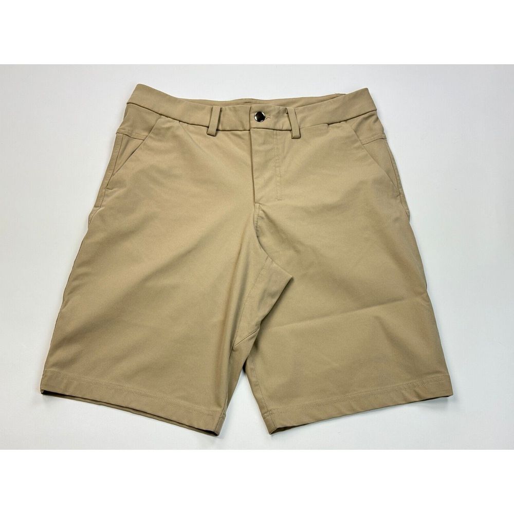 Lululemon The Works Shorts 11" Warpstreme Mens 32 Pockets Stretch To + fromBeige